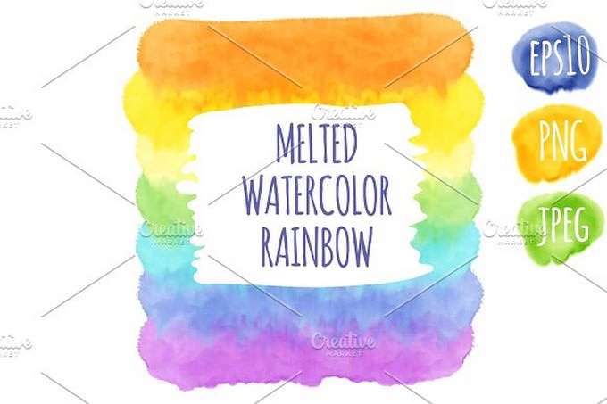 Melted Watercolor Rainbow