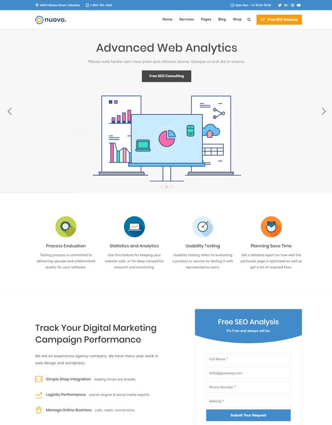 Nuovo - Digital Marketing Agency WordPress Theme