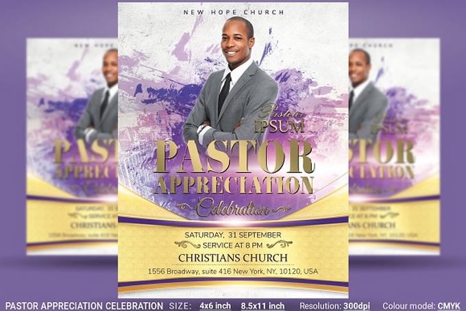 20+ Best Pastor Appreciation Flyer Designs & Templates - Templatefor