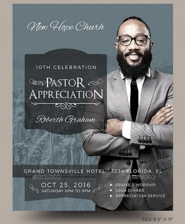 20+ Best Pastor Appreciation Flyer Designs & Templates Templatefor