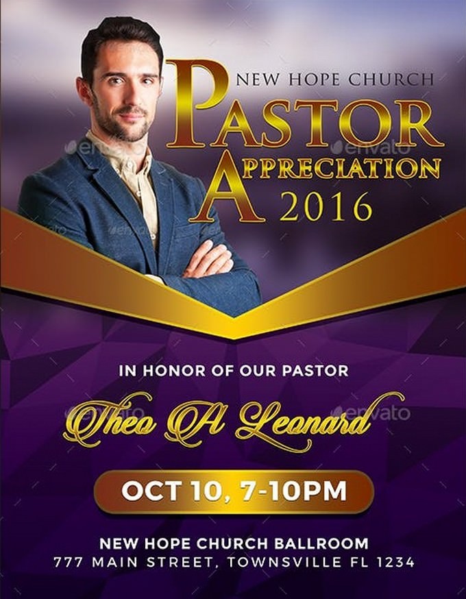 20+ Best Pastor Appreciation Flyer Designs & Templates - Templatefor
