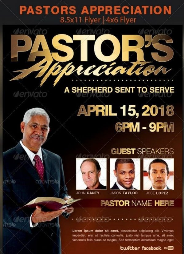 20+ Best Pastor Appreciation Flyer Designs & Templates Templatefor