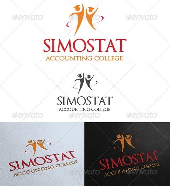 Simostat Accounting College Logo Template