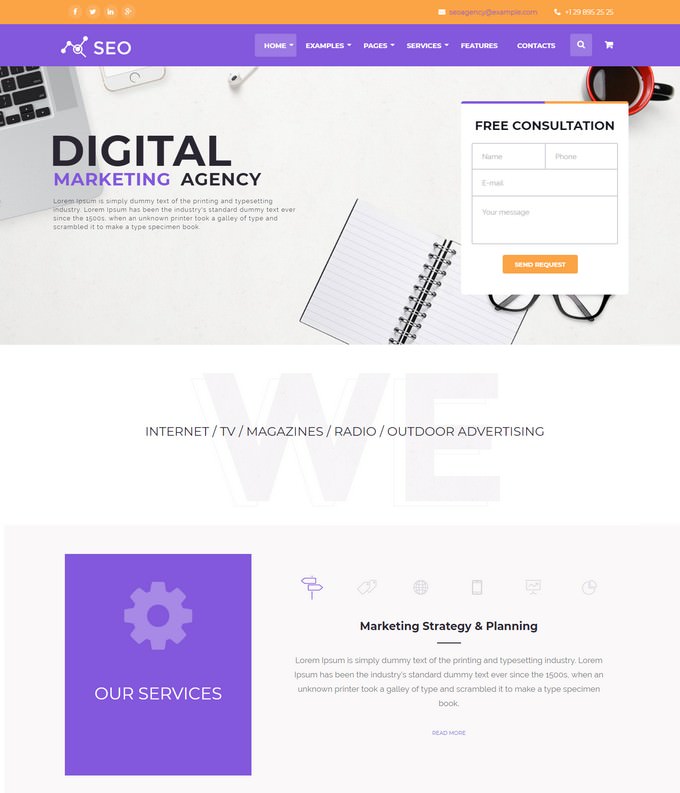 The SEO - Digital Marketing Agency WordPress Theme