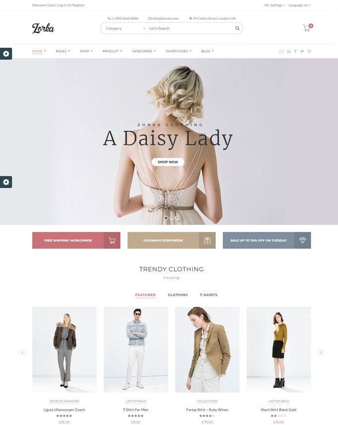 30+ Best Fashion WordPress Themes For E commerce Store 2019 - Templatefor