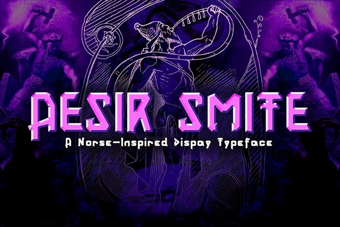 Aesir Smite A Norse - Viking Font