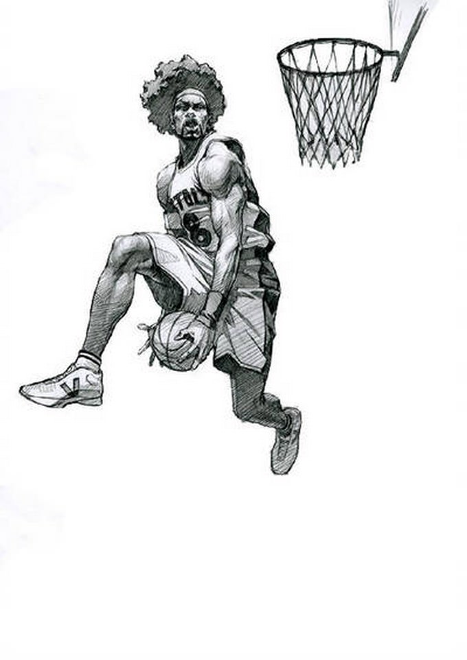 Basketball Character Drawing