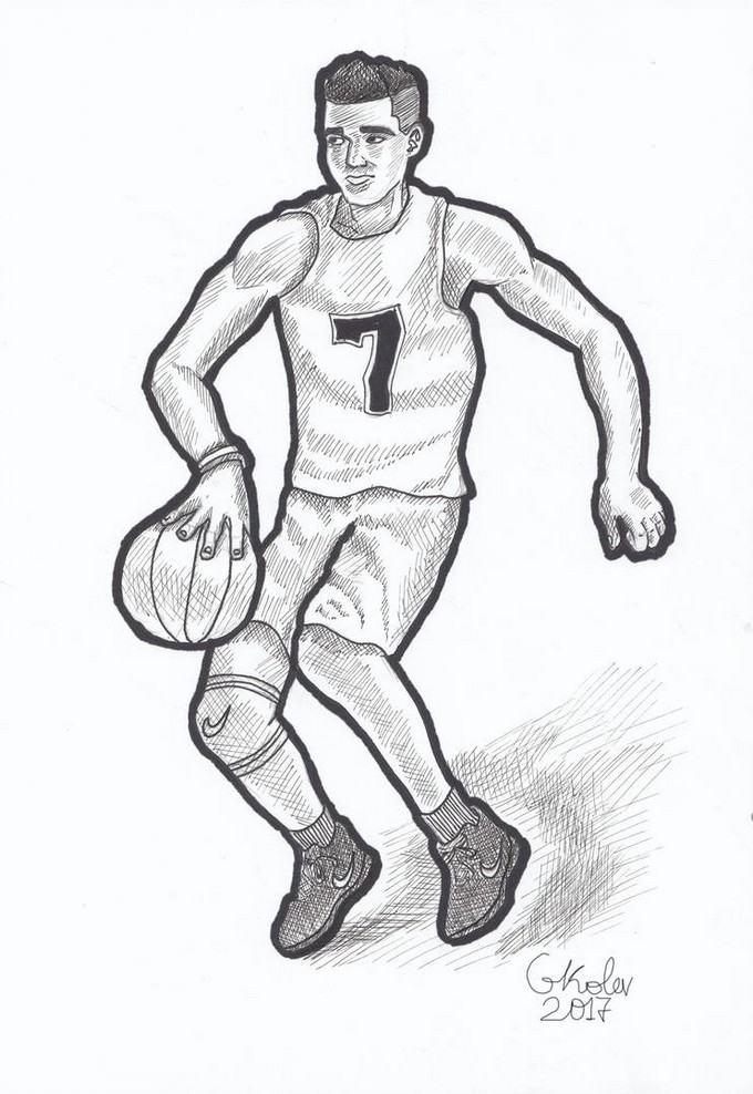 Basketball Player Drawing