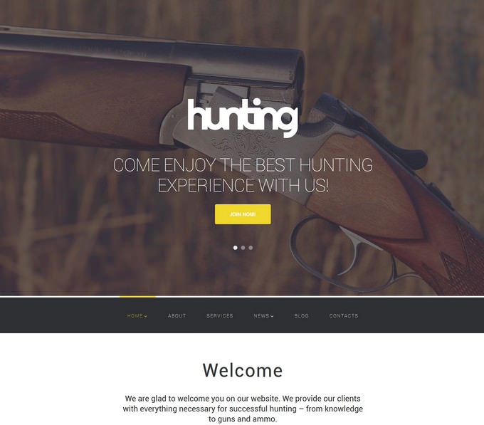 Best Hunting Club WordPress Theme
