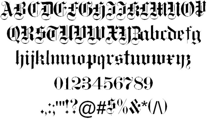 Black Letter Font