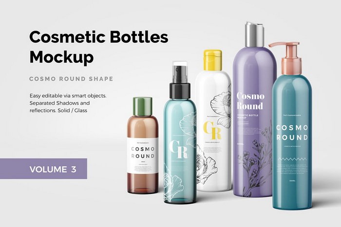 Cosmetic Bottles Mockup Vol.3