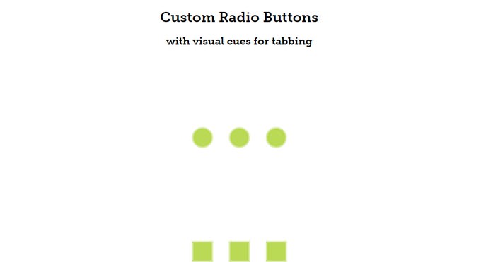 Custom Radio Buttons with Tabbing