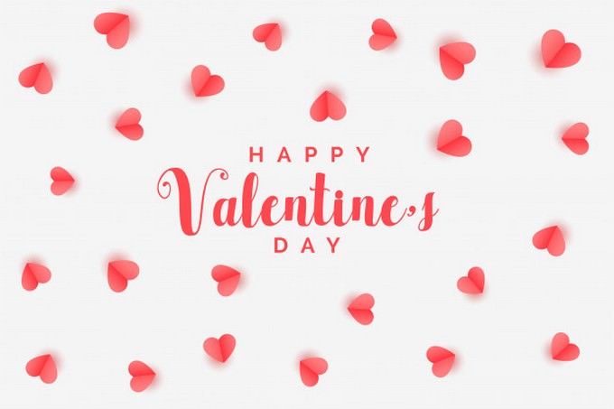 Elegant Hearts Pattern Valentine Day Background
