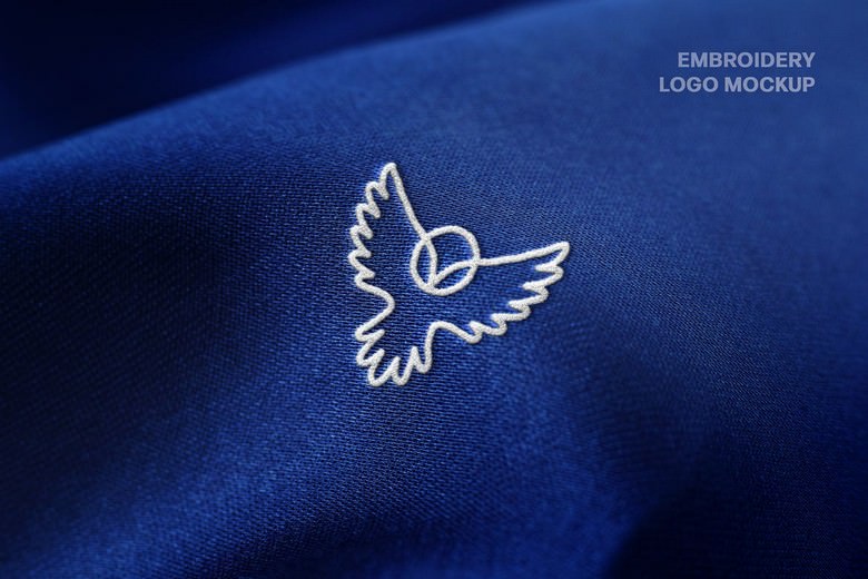 Embroidery Close-up Logo Mockup