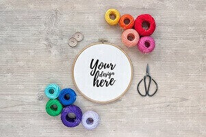 Embroidery Mockup PSD Template