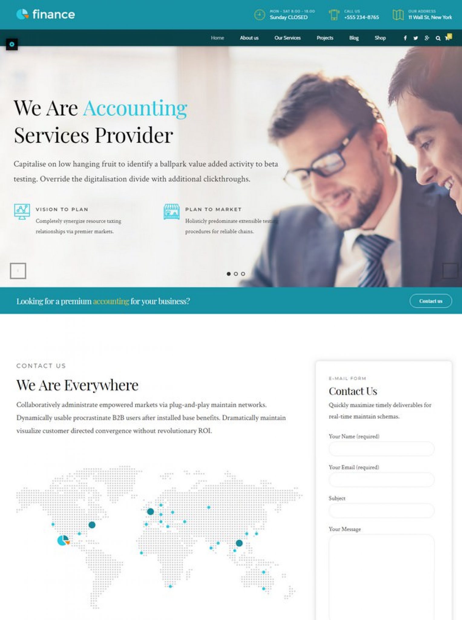 20+ Top Accounting Website Templates & Themes 2019 Templatefor