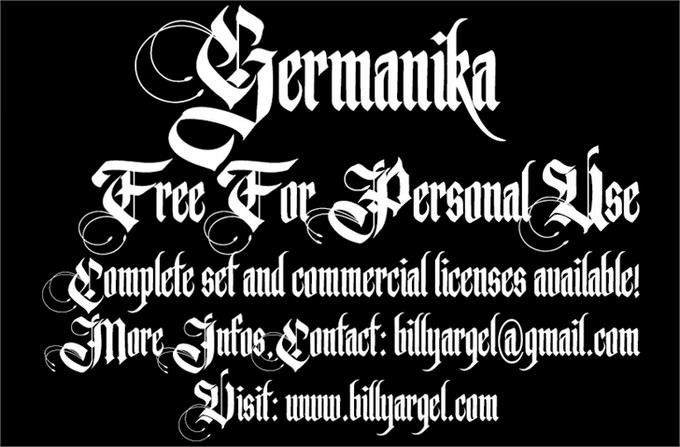 Germanika Personal Font