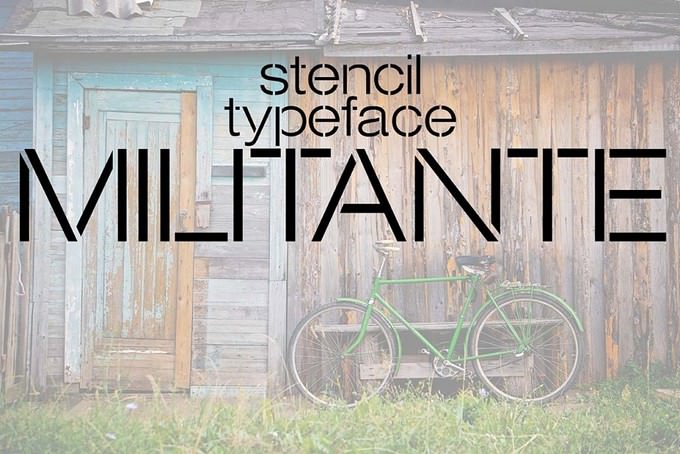 Militante Stencil Font