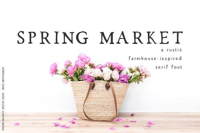 Spring Market - Rustic Font