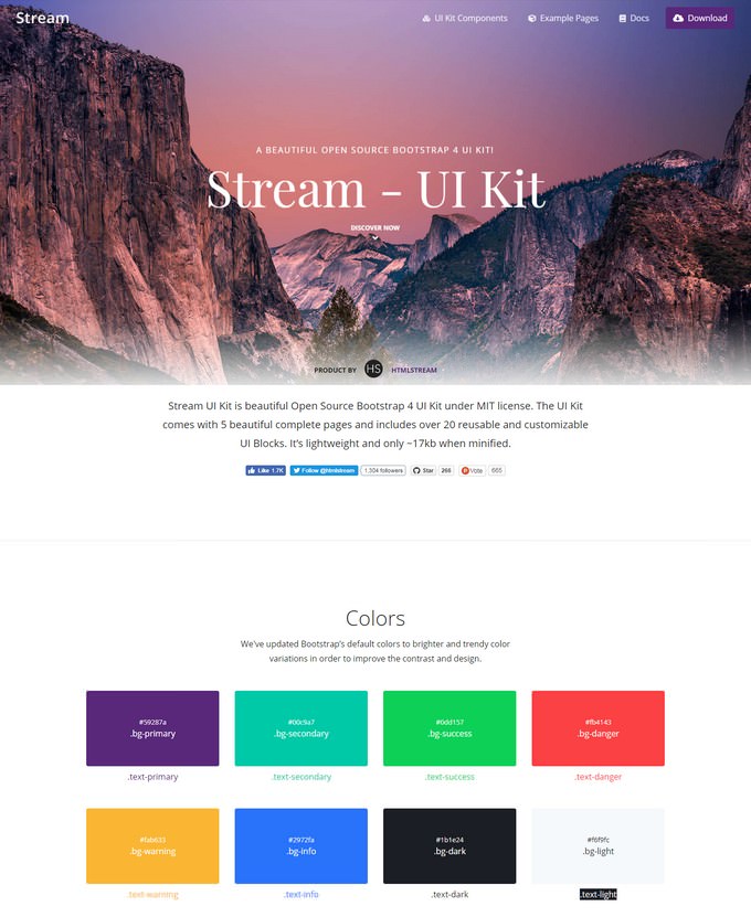 Stream Bootstrap 4 UI Kit