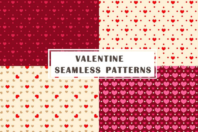 Valentine Seamless Patterns