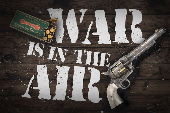 War is in the air - Stencil font