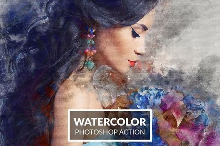 creative watercolor photoshop action free download
