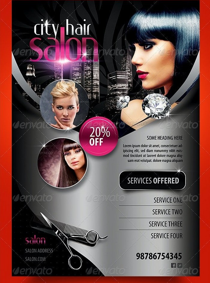 City Hair Salon Flyer