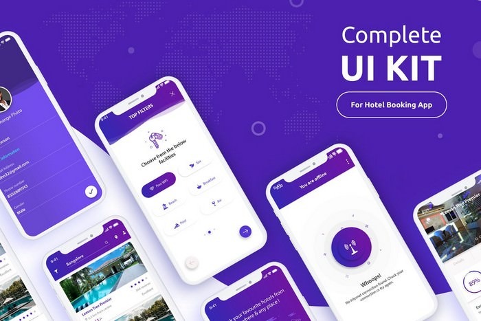 Complete UI Kit - Hotel Booking App