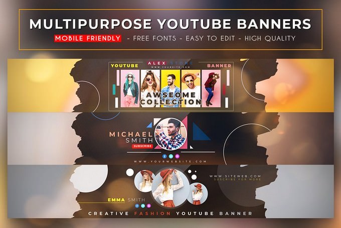 Creative MultiPurpose YouTube Banner