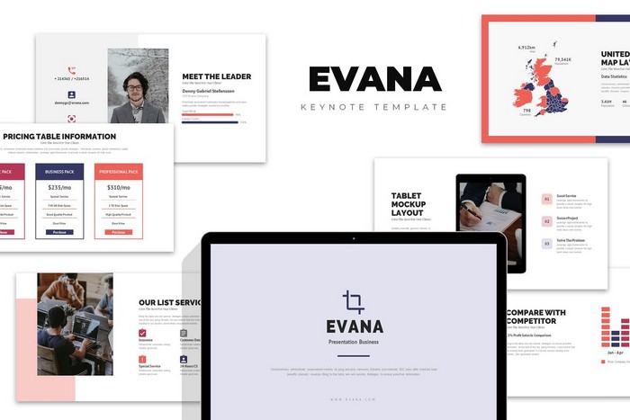 Evana Professional Marketing Clean Keynote