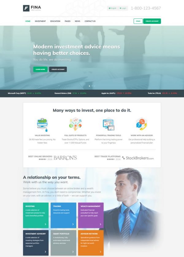 30+ Best Financial Website Templates 2020 - Templatefor