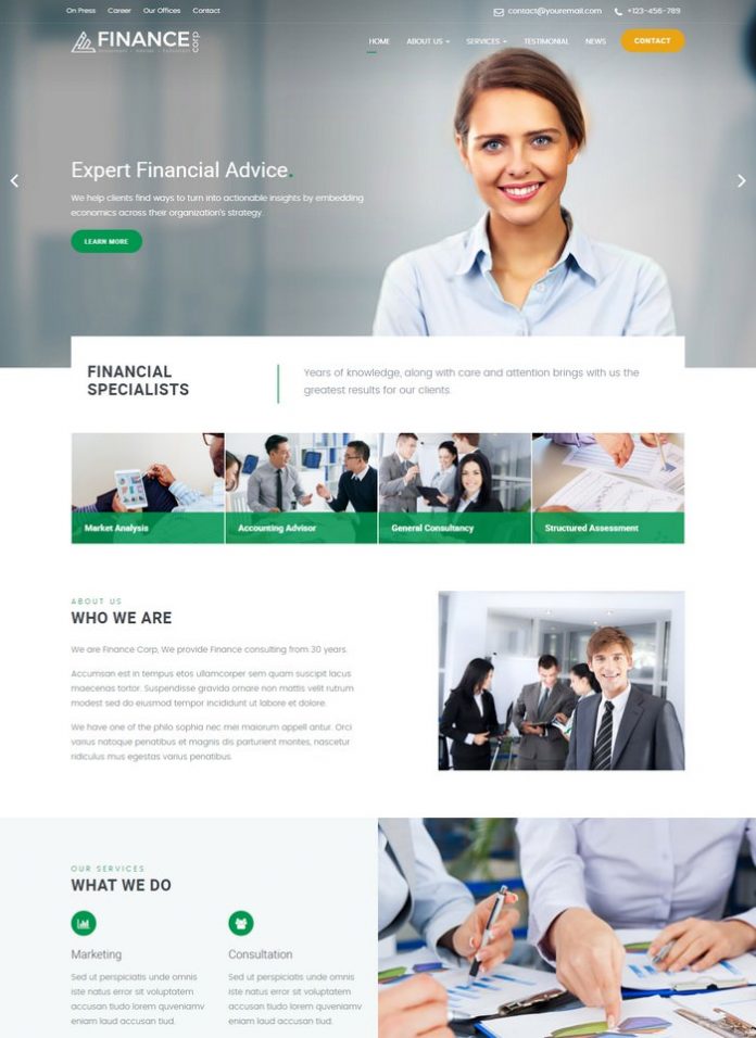 30+ Best Financial Website Templates 2020 - Templatefor