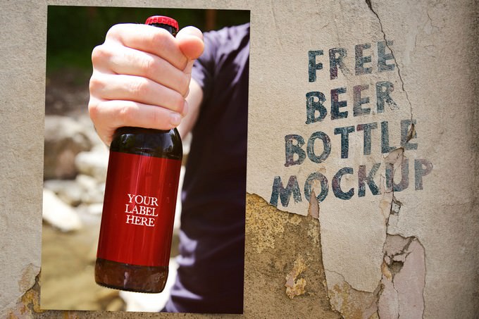 Free Beer Bottle Mockup