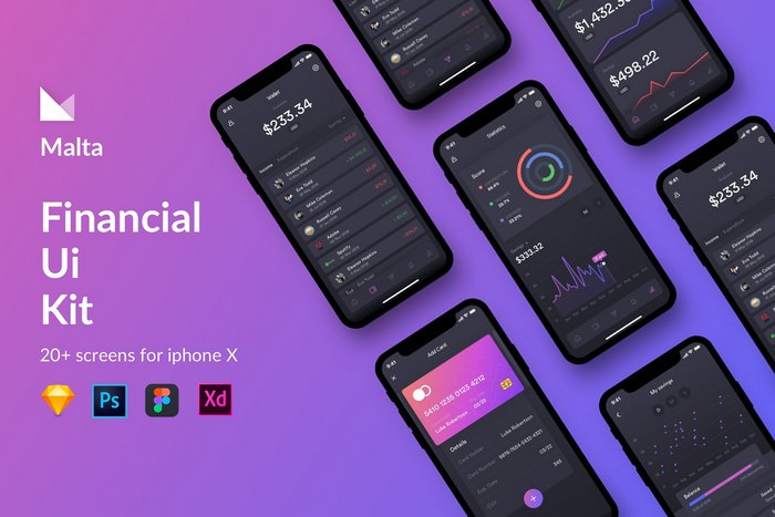 Malta Financial IOS app UI