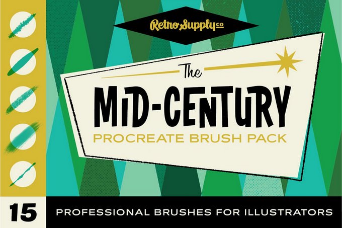 The Mid-Century Procreate Brush Pack