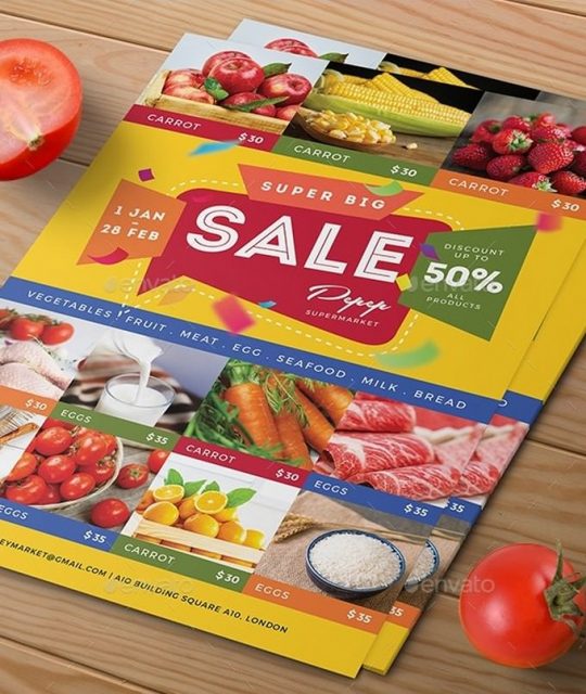 15+ Best Supermarket Flyer Templates & Designs 2019 - Templatefor