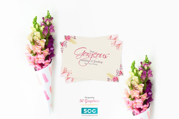 Gorgeous Greeting Paper Card Mockup