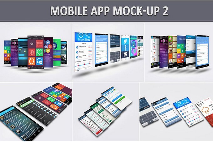 Mobile App Mock-Up PSD