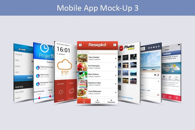 Mobile App Mock-Up PSD
