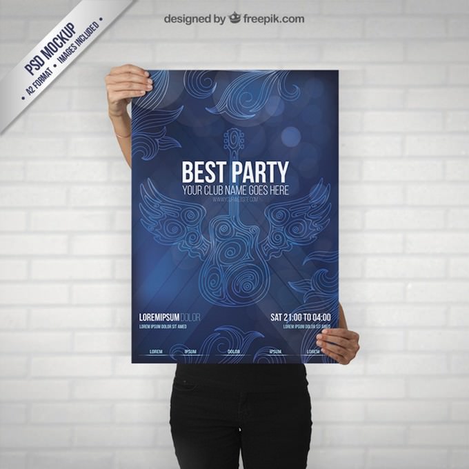 Party Poster Mockup