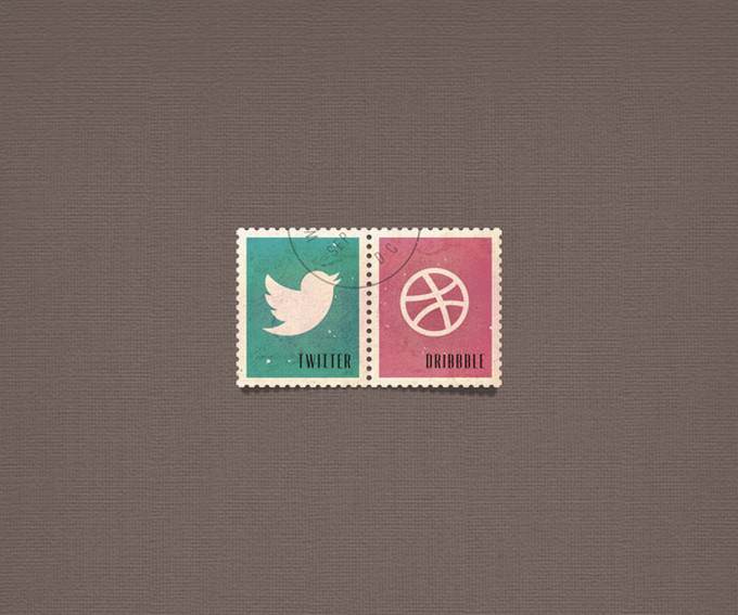 Social Media Postage Stamps