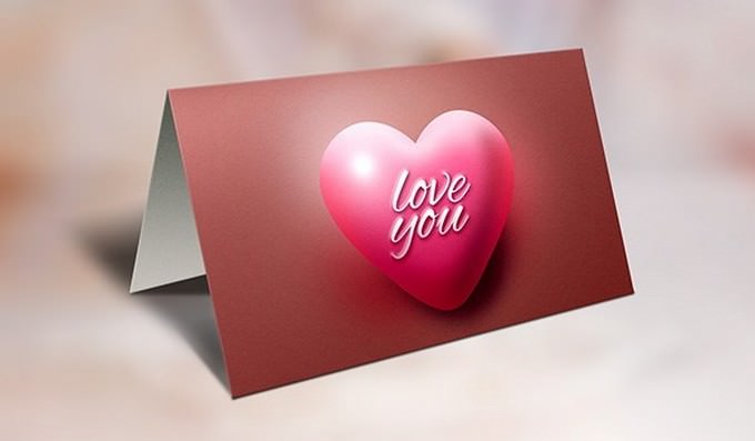 Valentine’s Day Greeting Card and Mockup
