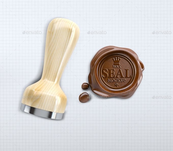 Wax Seal Stamp Mock-up