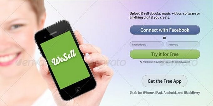 WeSell Mobile App PSD
