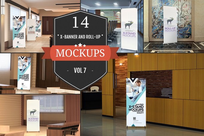 XStand & Rollup Banner Mockups