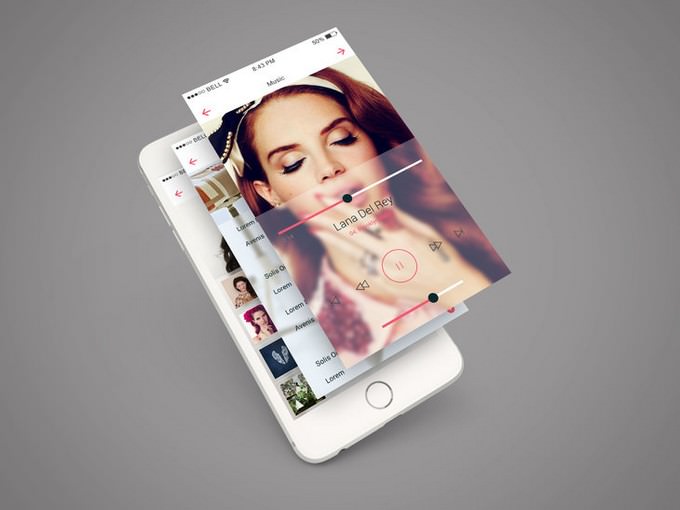 iPhone 6 App Screen PSD