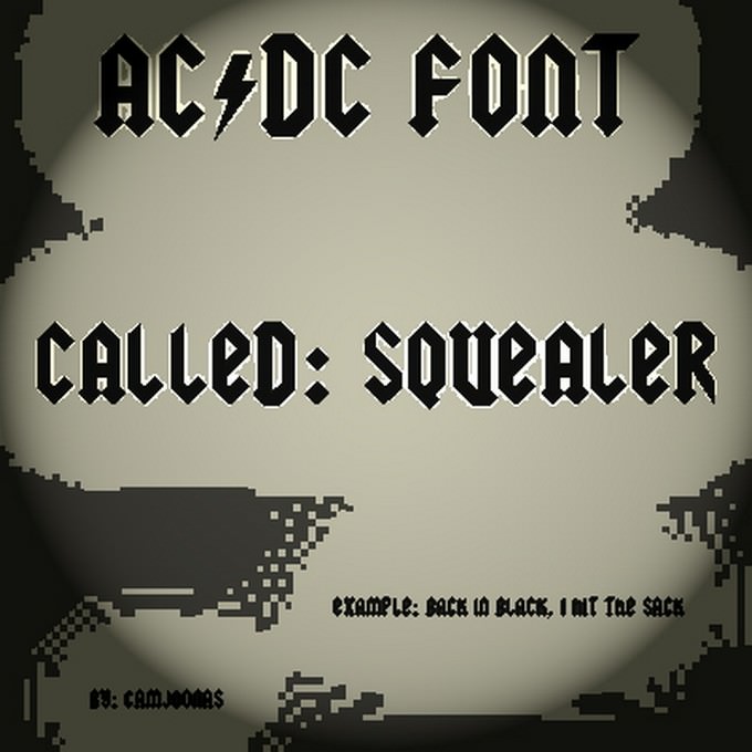 ACDC Font Called Squealer