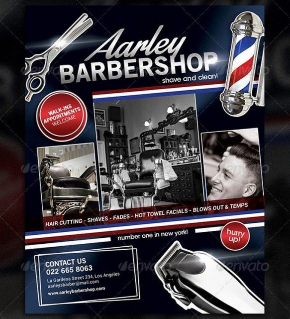 28+ Creative Barbershop Flyer Templates & Design 2020 - Templatefor