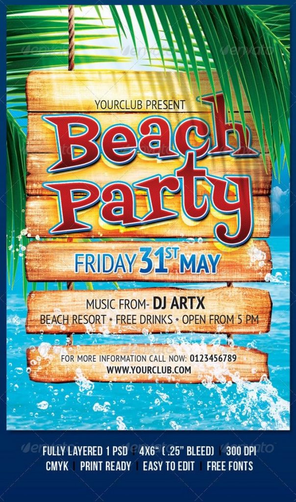 25 Best Beach Flyer Templates Psd Eps Ai Format Templatefor